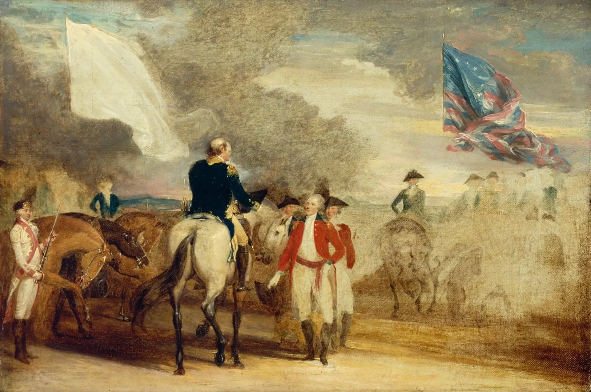 Reddition de Cornwallis à Yorktown - John Trumbull image 1 reproduction artisanale de tableau