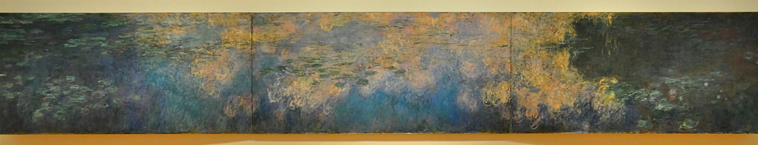 Reproduction du tableau « Reflets de nuages sur l'étang aux nénuphars - Claude Monet » par Alpha Reproduction en peinture à l’huile