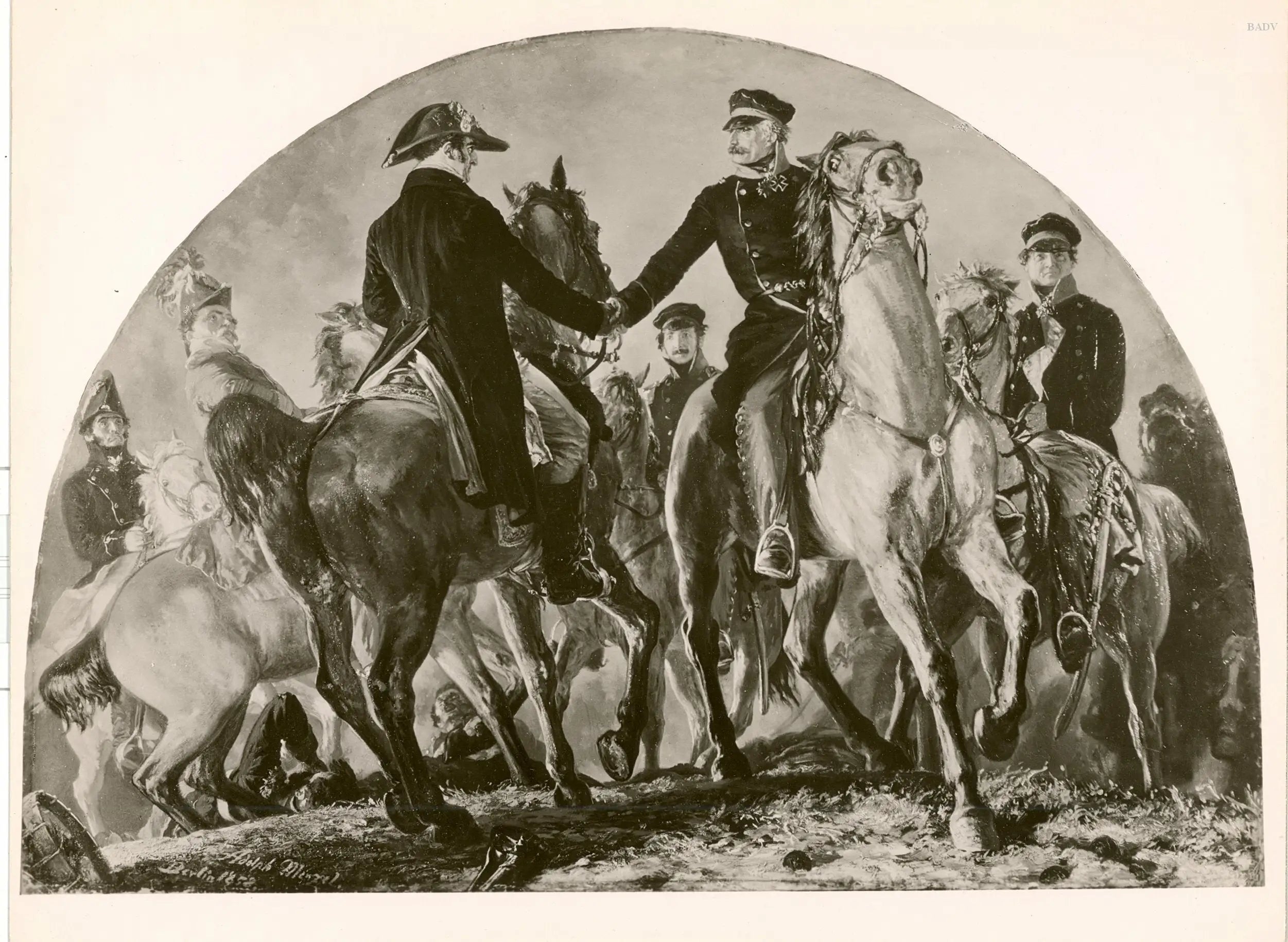 rencontre de Blücher et Wellington - Adolph von Menzel - Alpha Reproduction