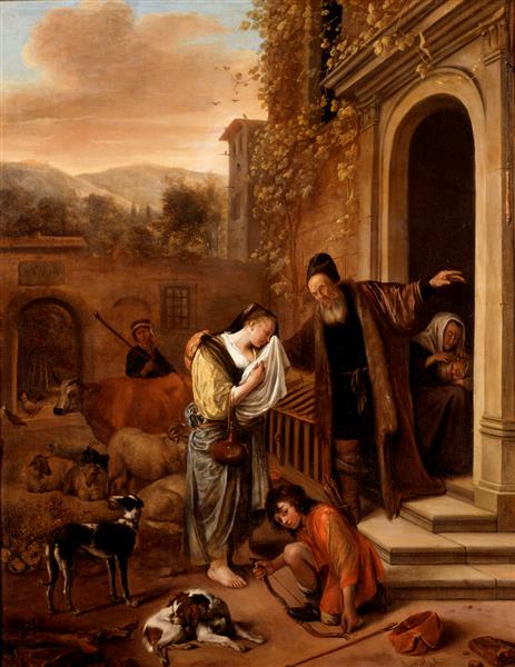 Renvoi d'Agar - Jan Steen image 1 tableau peint à l’huile sur toile