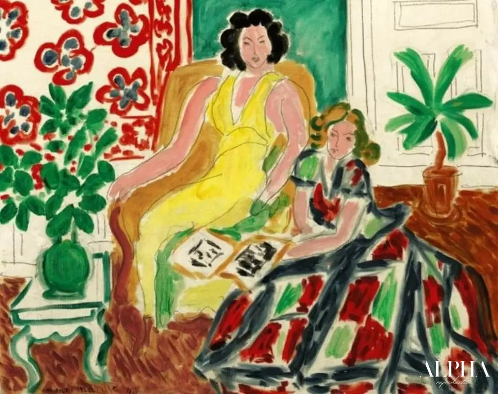 Robe Jaune Et Robe Arlequin - Matisse - Reproductions de tableaux et peintures haut de gamme