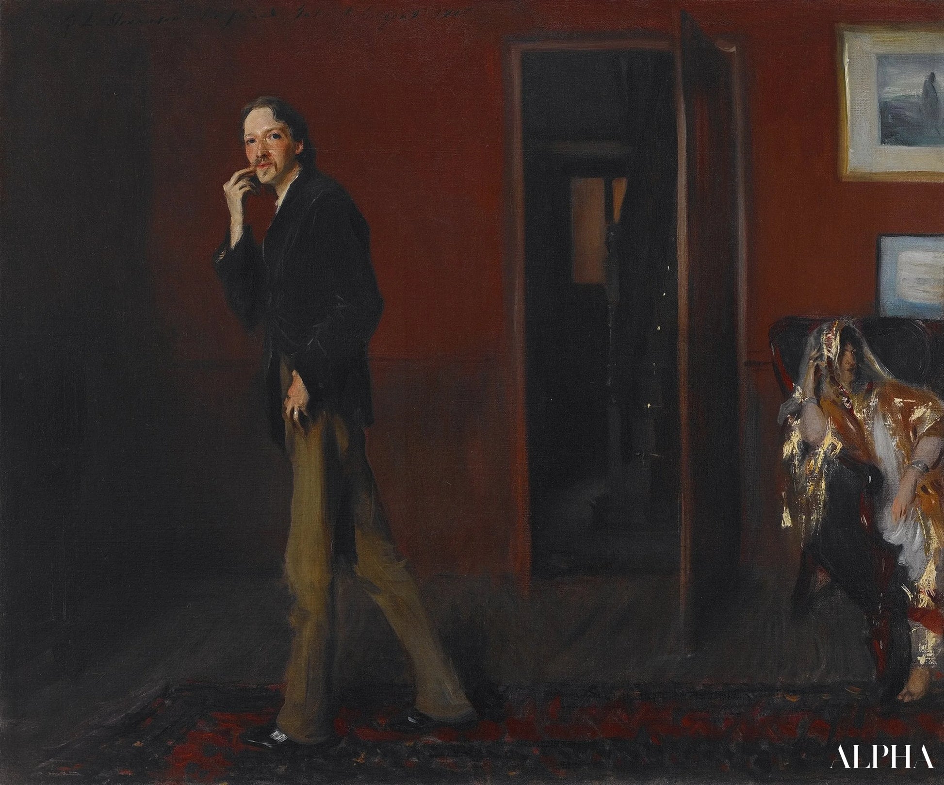Robert Louis Stevenson et sa femme - John Singer Sargent - Reproductions de tableaux et peintures haut de gamme