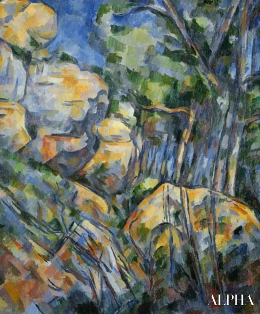 Rochers pres des grottes - Paul Cézanne - Reproductions de tableaux et peintures haut de gamme