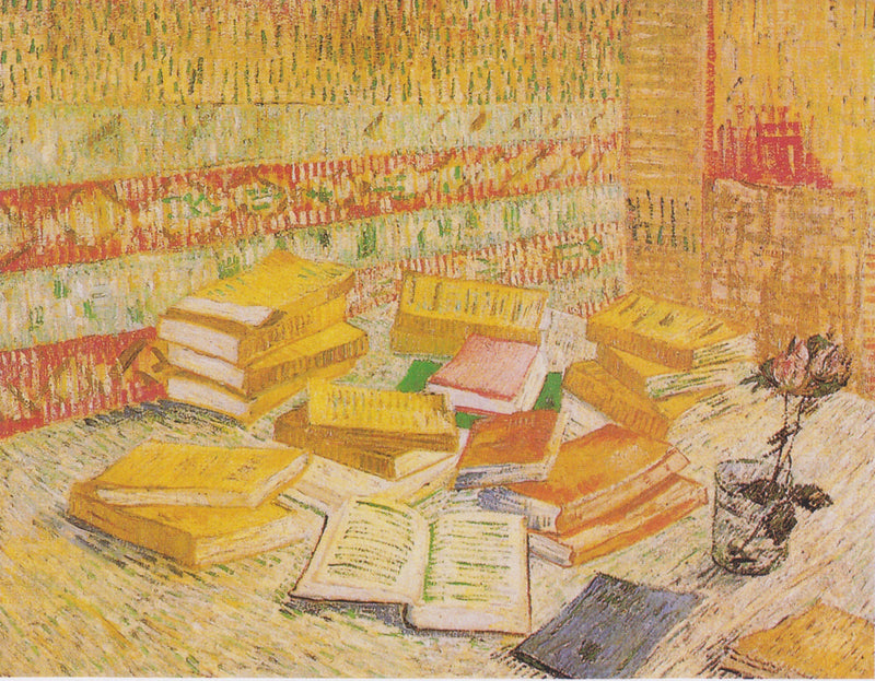 נוף דומם עם רומנים צרפתיים וורד בכוס - Vincent van Gogh