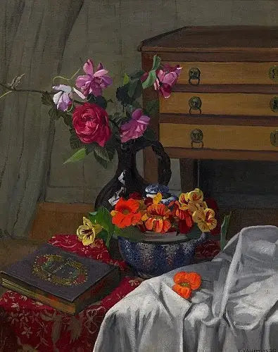 Roses et capucines. - Félix Vallotton - Alpha Reproduction