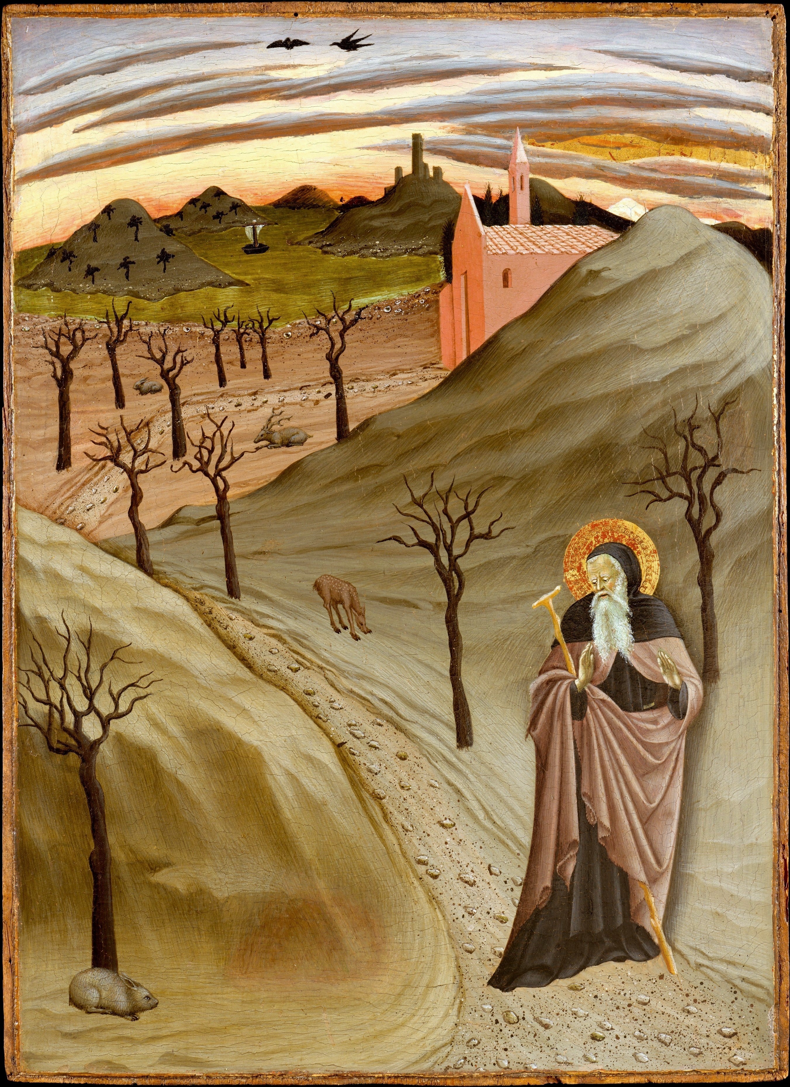 Saint Antoine abbé dans le désert - Master of the Osservanza - Alpha Reproduction