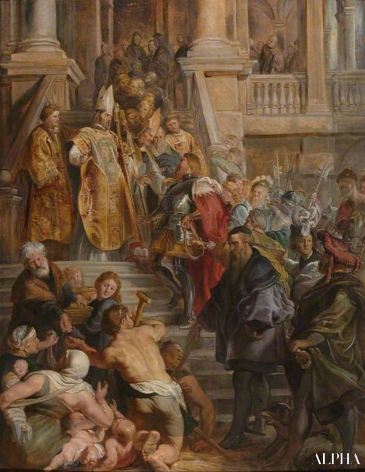 Saint Bavon est reçu par les saints Amand et Floribert - Peter Paul Rubens - Reproductions de tableaux et peintures haut de gamme