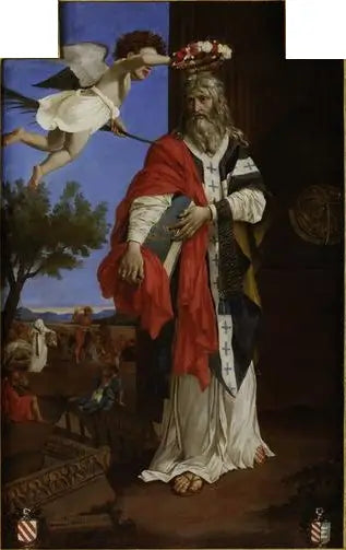 Saint Denys l’aréopagite couronnée par un ange - Nicolas Poussin - Alpha Reproduction