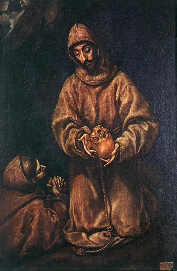 Saint François et frère Léon méditant sur la mort - El Greco - Alpha Reproduction