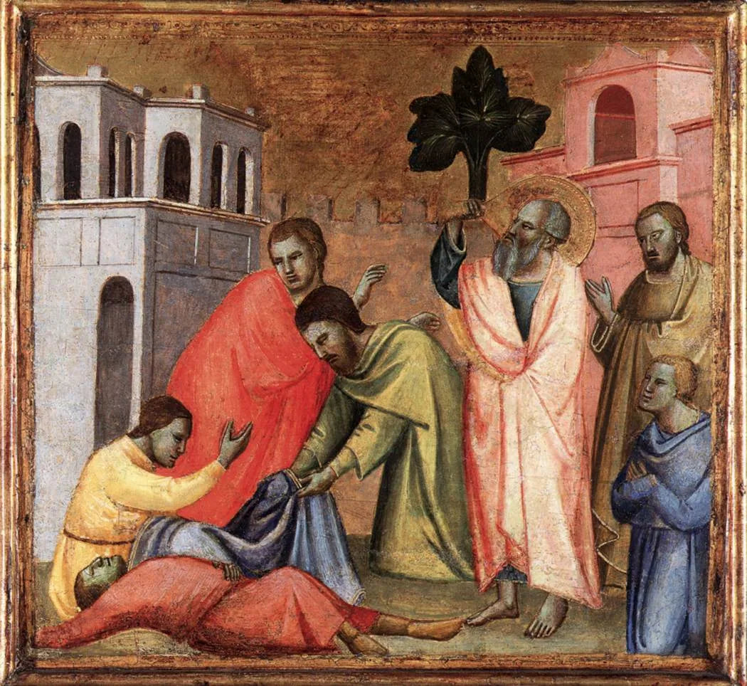 Saint Jean l'Évangéliste buvant à la coupe empoisonnée - Taddeo Gaddi image 1 reproduction artisanale de tableau