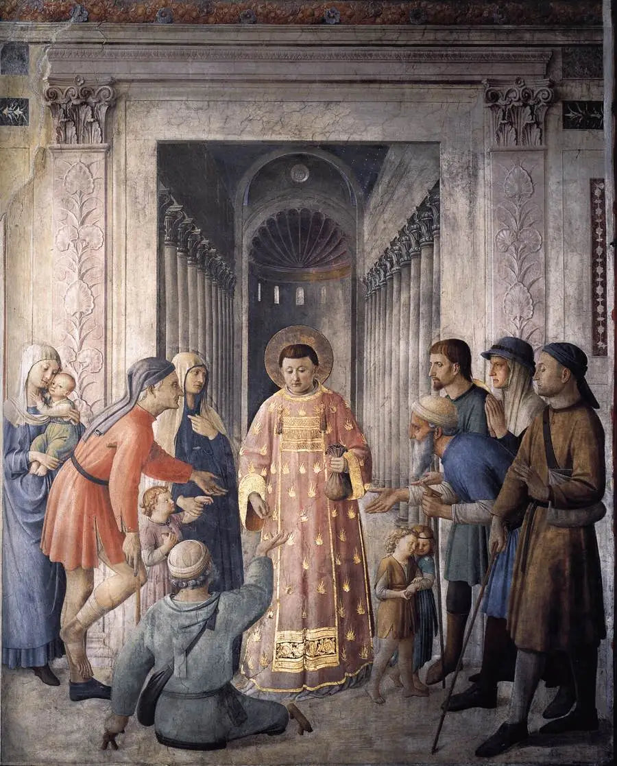 Saint Laurent distribue l’aumône - Fra Angelico - Alpha Reproduction