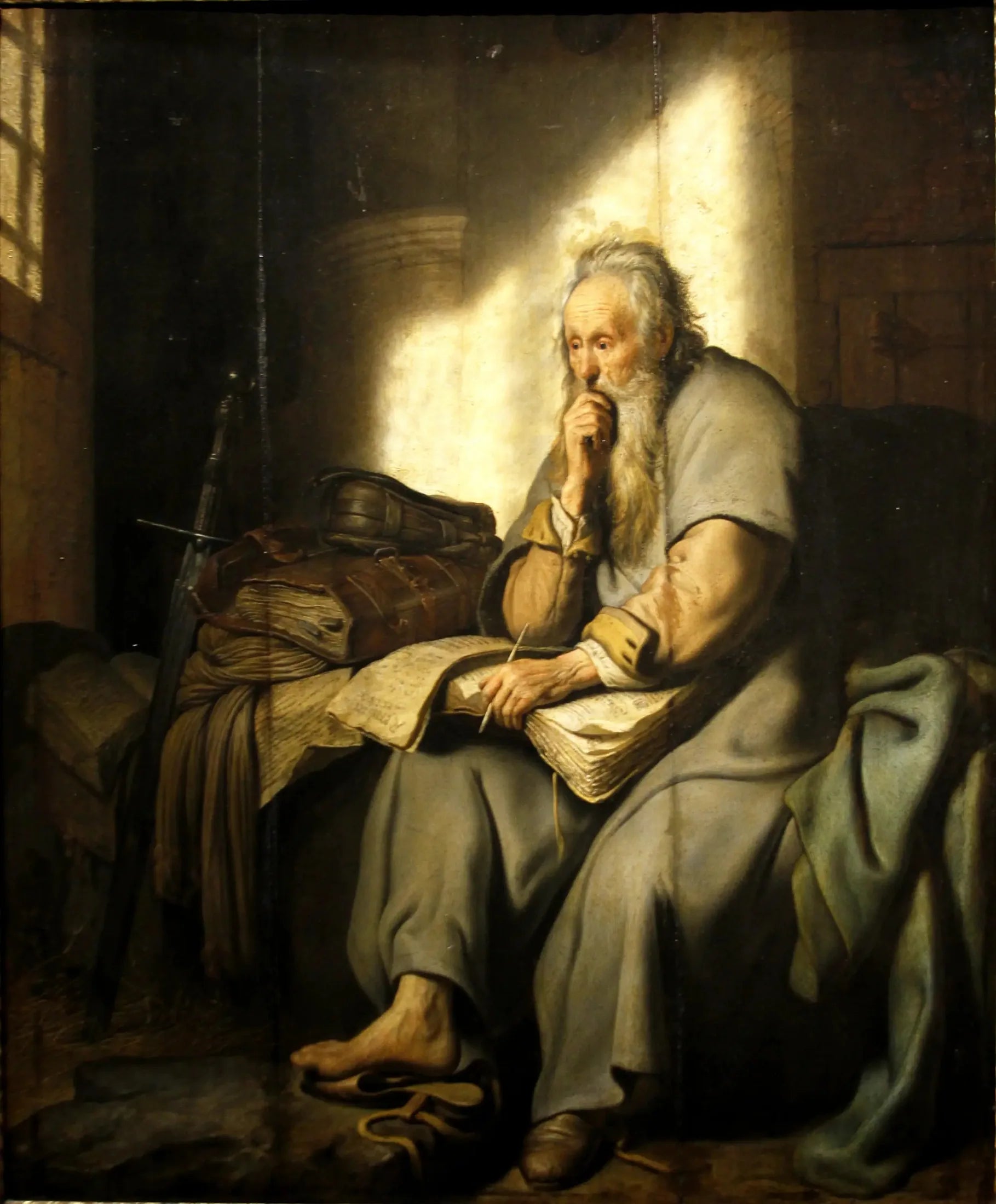 Saint Paul en prison - Rembrandt image 1 reproduction d’œuvre d’art à l’huile