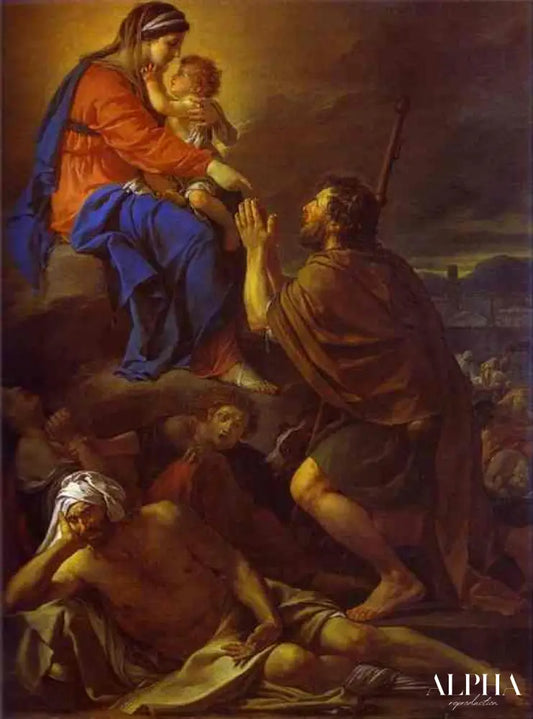 Saint Roch intercédant auprès de la Vierge pour les malades de la peste - Jacques-Louis David - Reproductions de tableaux et peintures haut de gamme