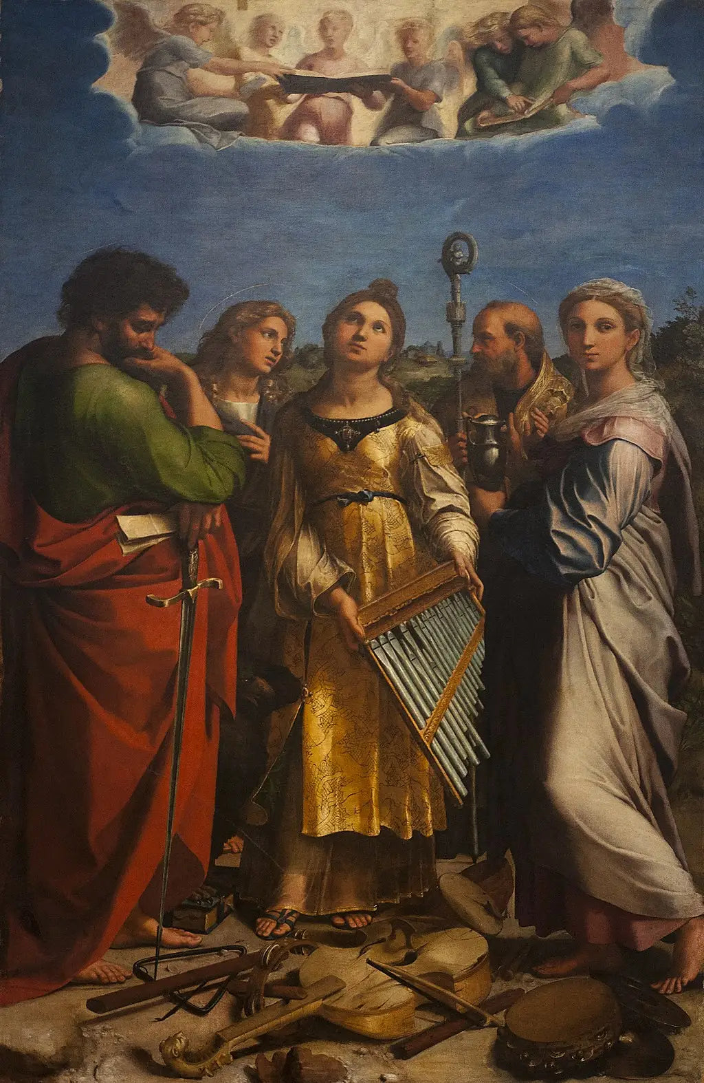 Reproduction du tableau « Sainte Cécile - Raphaël Sanzio » par Alpha Reproduction en peinture à l’huile