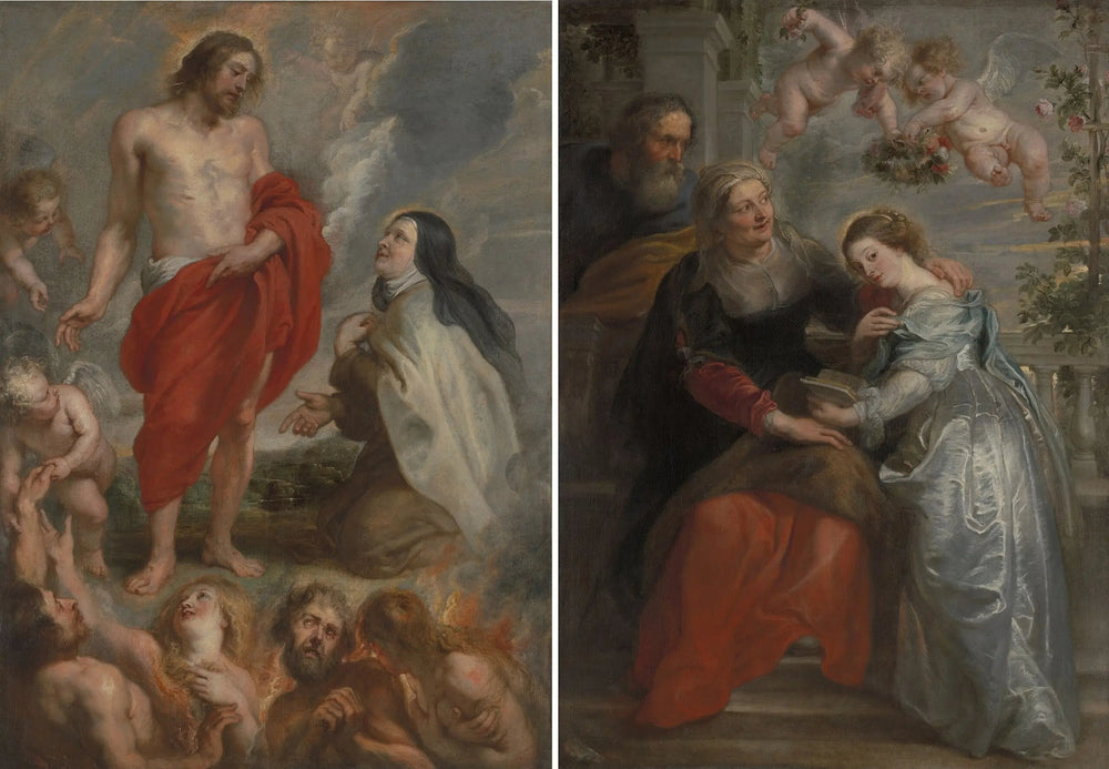 Sainte Thérèse et l'éducation de Marie - Peter Paul Rubens image 1 reproduction d’œuvre d’art à l’huile