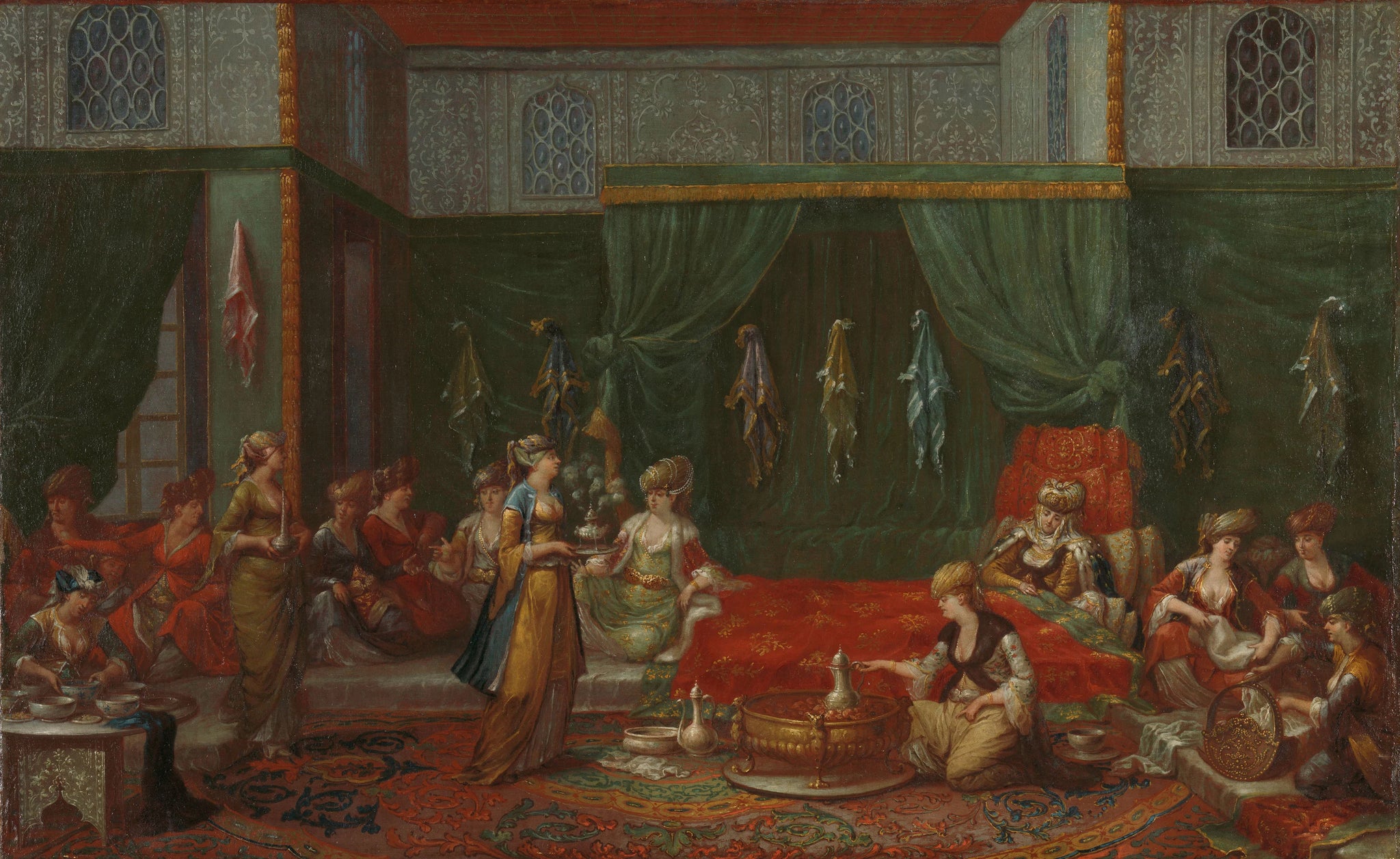 Salle de maternité d'une éminente femme turque - Jean-Baptiste van Mour