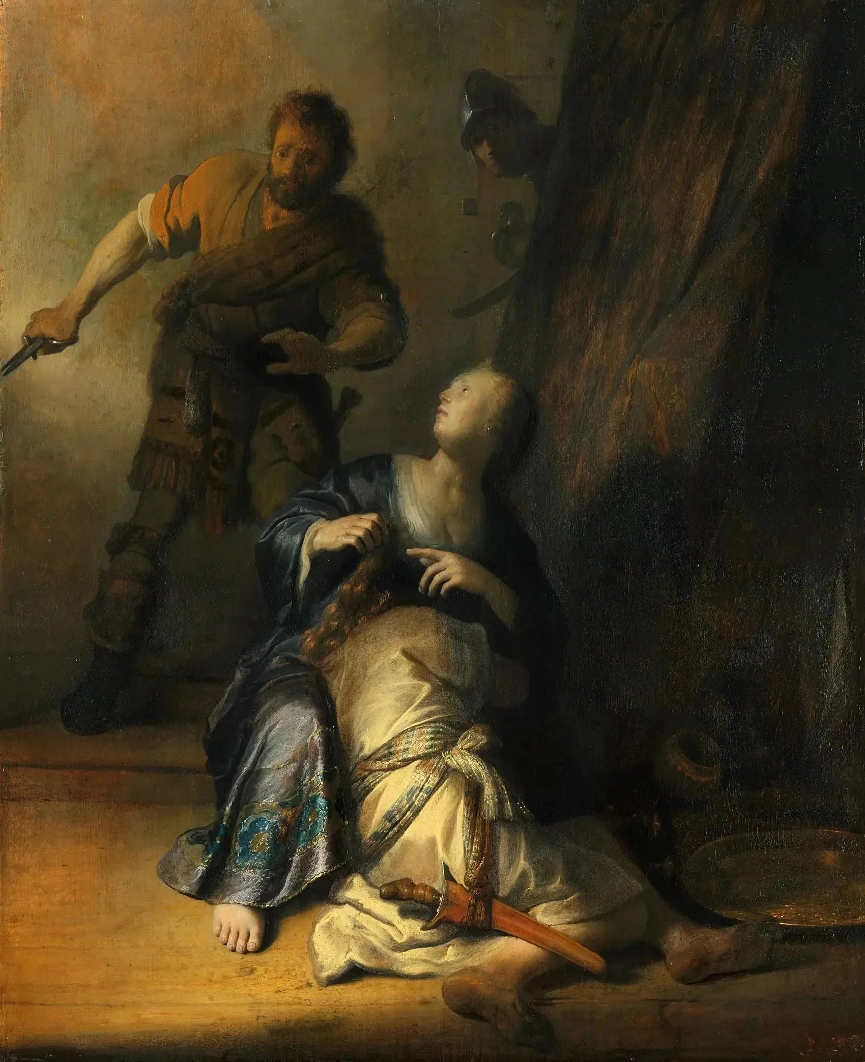 Samson trahi par Dalila — Rembrandt, 1628, Gemäldegalerie de Berlin
