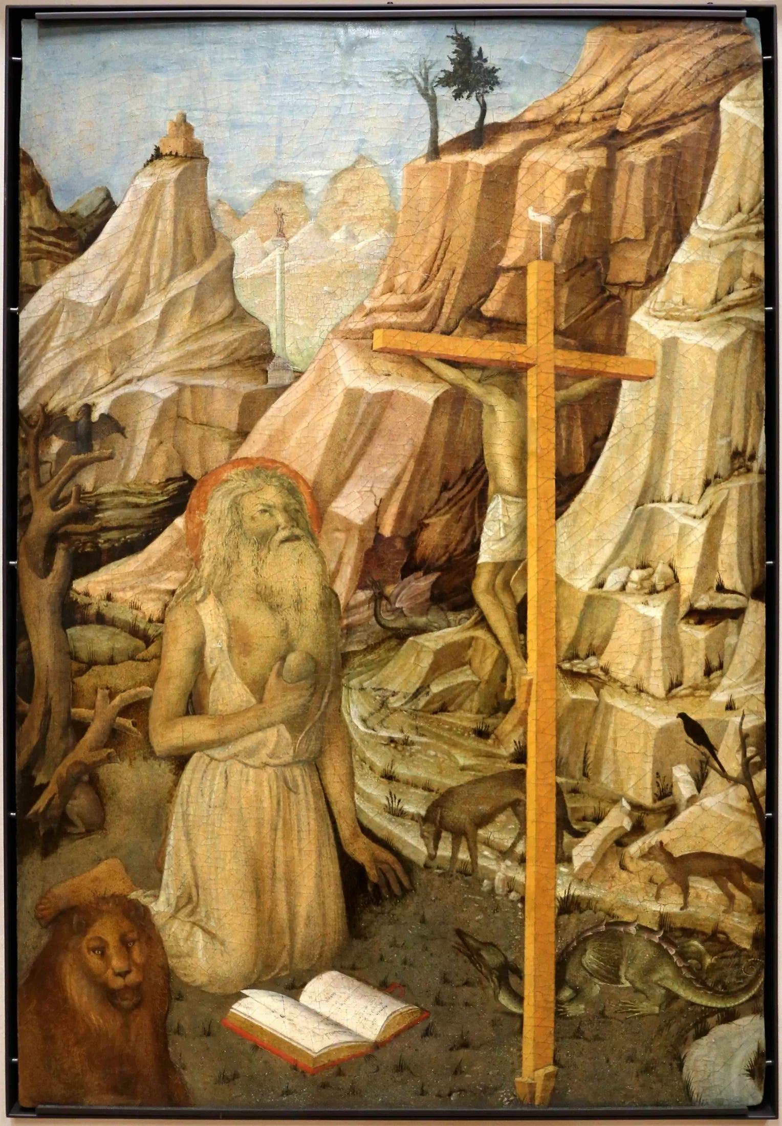 San Girloamo nel deserto - Iacopo Bellini image 1 tableau peint à l’huile sur toile