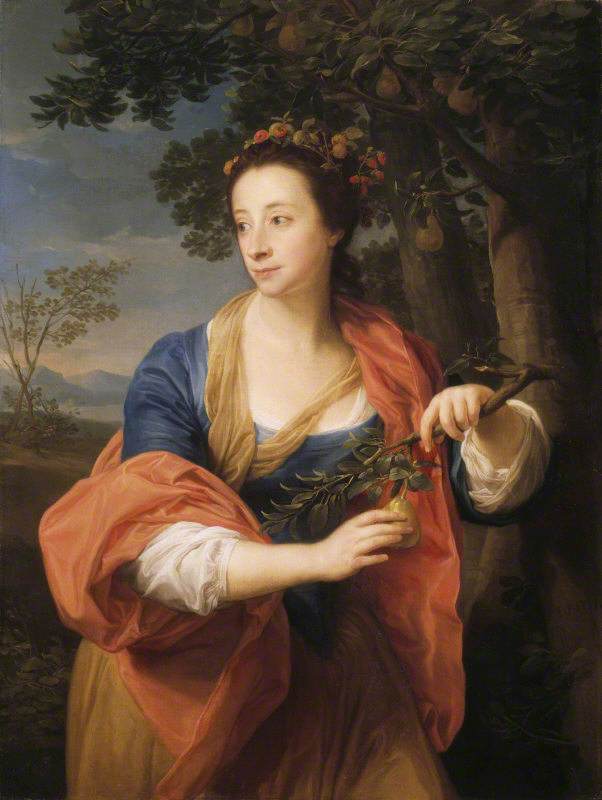 סארה לתיולייה, ליידי פאתרסתונוה (1722-1788), עם ענף של עץ אגס - פומפו בטוני