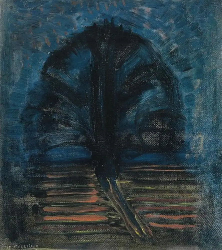 Reproduction du tableau « Saule bleu II - Piet Mondrian » par Alpha Reproduction en peinture à l’huile