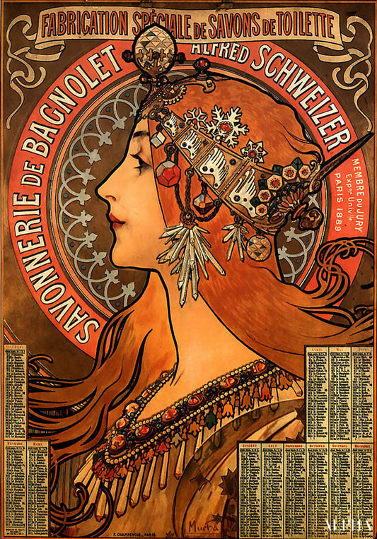 Savonnerie de bagnolet - Mucha - Reproductions de tableaux et peintures haut de gamme