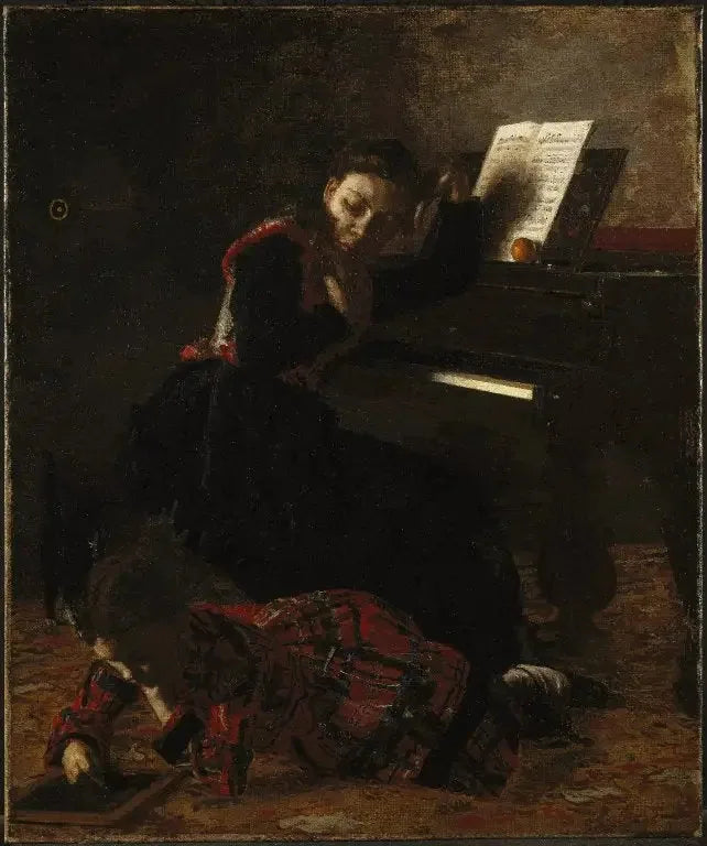 Scène de la maison - Thomas Eakins image 1 copie peinte à la main à l’huile