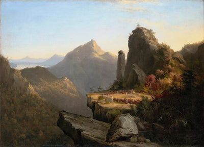 Scène du « Dernier des Mohicans » Cora agenouillée aux pieds de Tamenund - Thomas Cole - Alpha Reproduction