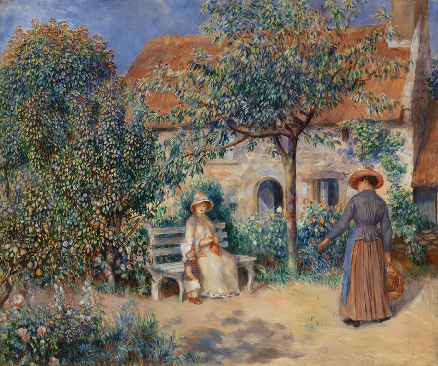 Scène de jardin en Bretagne peinte par Pierre-Auguste Renoir en 1886