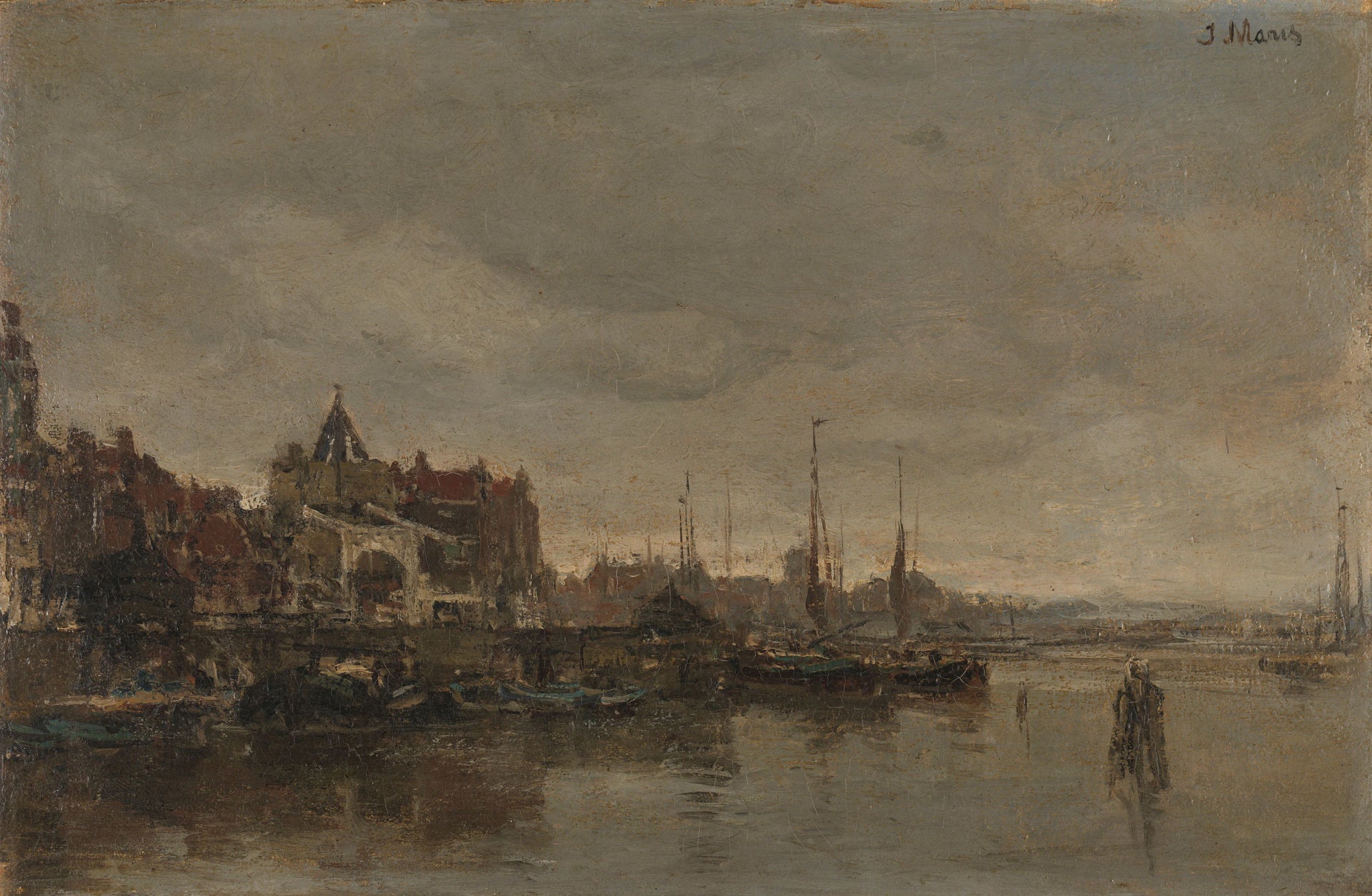 Le Schreierstoren avec le pont sur la Gelderse Kade à Amsterdam - Jacob Maris