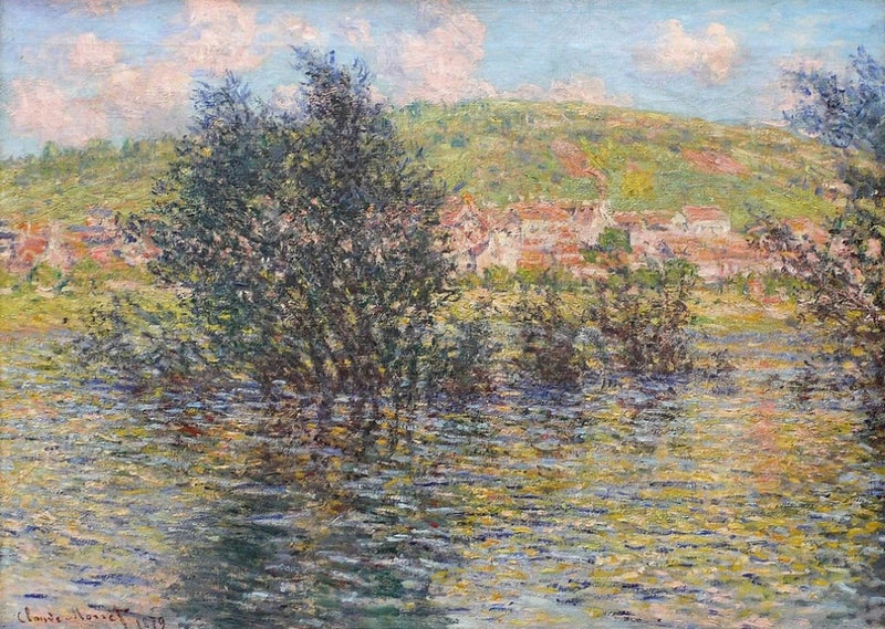 הסיין ב-Vétheuil, שמש אחרי גשם W528 - קלוד מונה