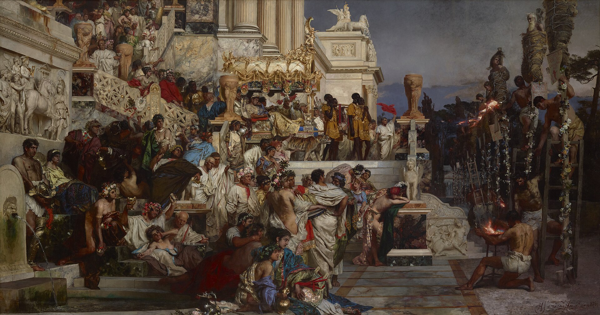 Les Torches de Néron - Henryk Siemiradzki