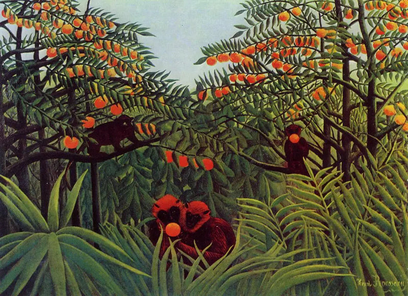 קופים ביער הגשם - הנרי רושו