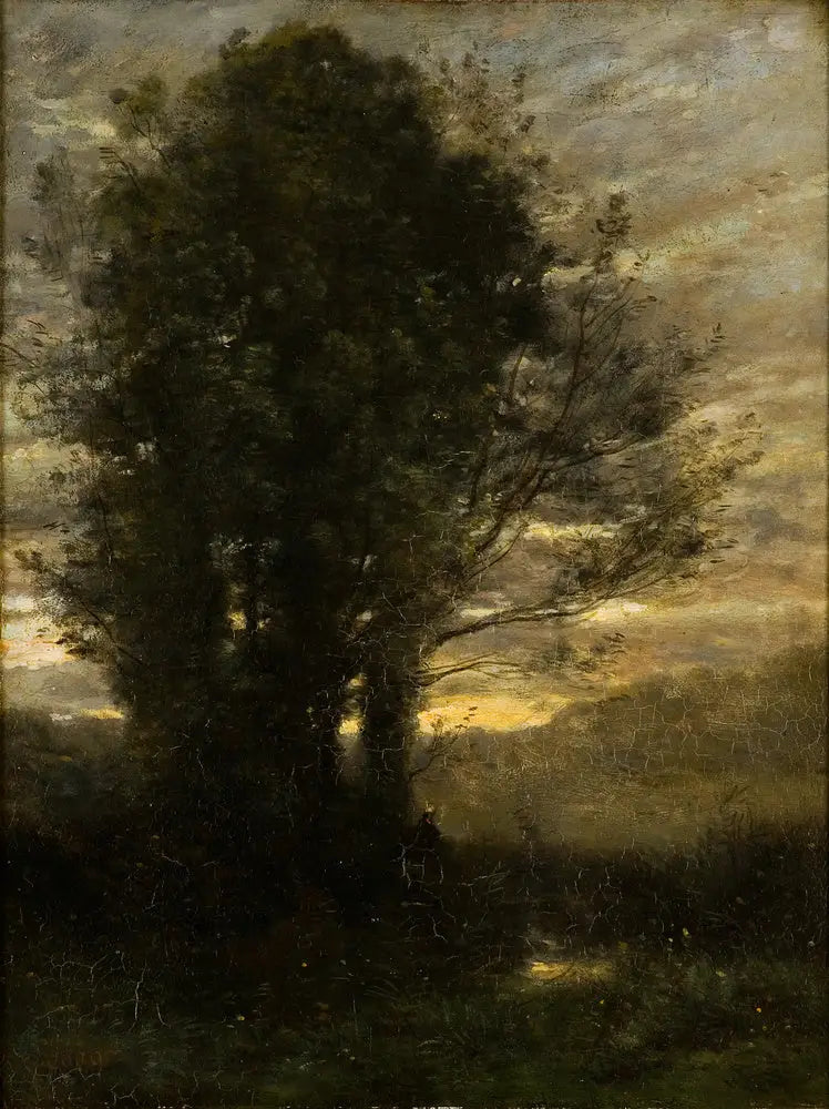 Soleil couchant après la pluie - Jean-Baptiste Camille Corot - Alpha Reproduction