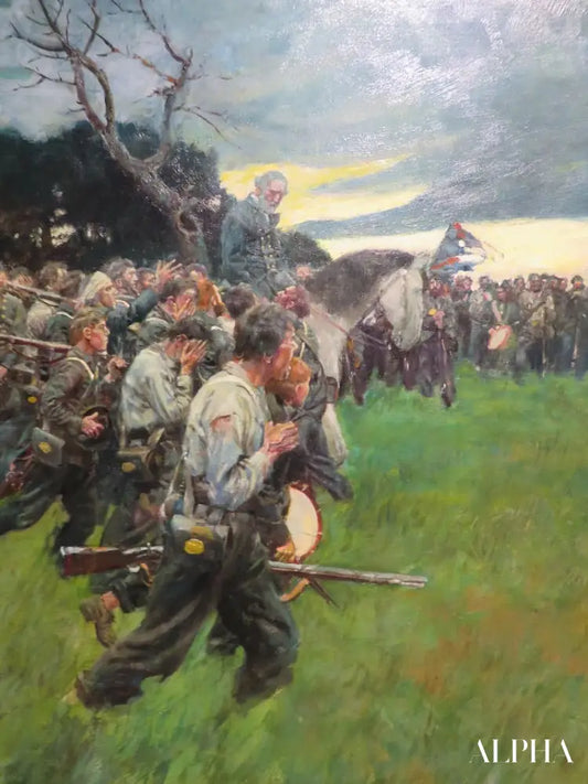 His Army Broke Up and Followed Him Weeping and Sobbing, from General Lee as I Knew Him by A.R.H. Ranson, Published in Harpers Monthly Magazine, February 1911 - Howard Pyle - Reproductions de tableaux et peintures haut de gamme