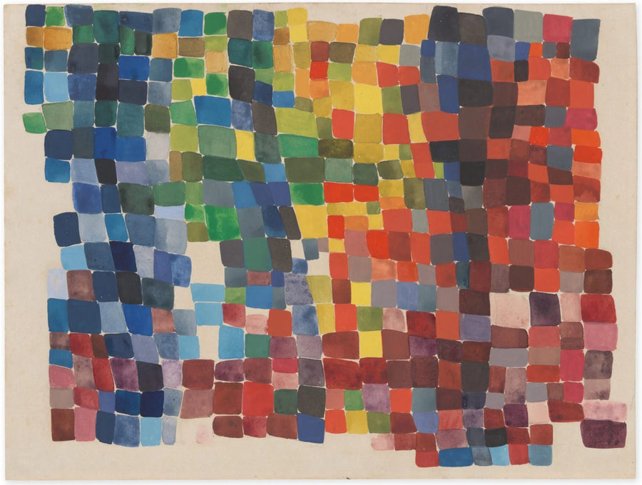 Composition en taches quadrangulaires, peinture de Sophie Taeuber-Arp