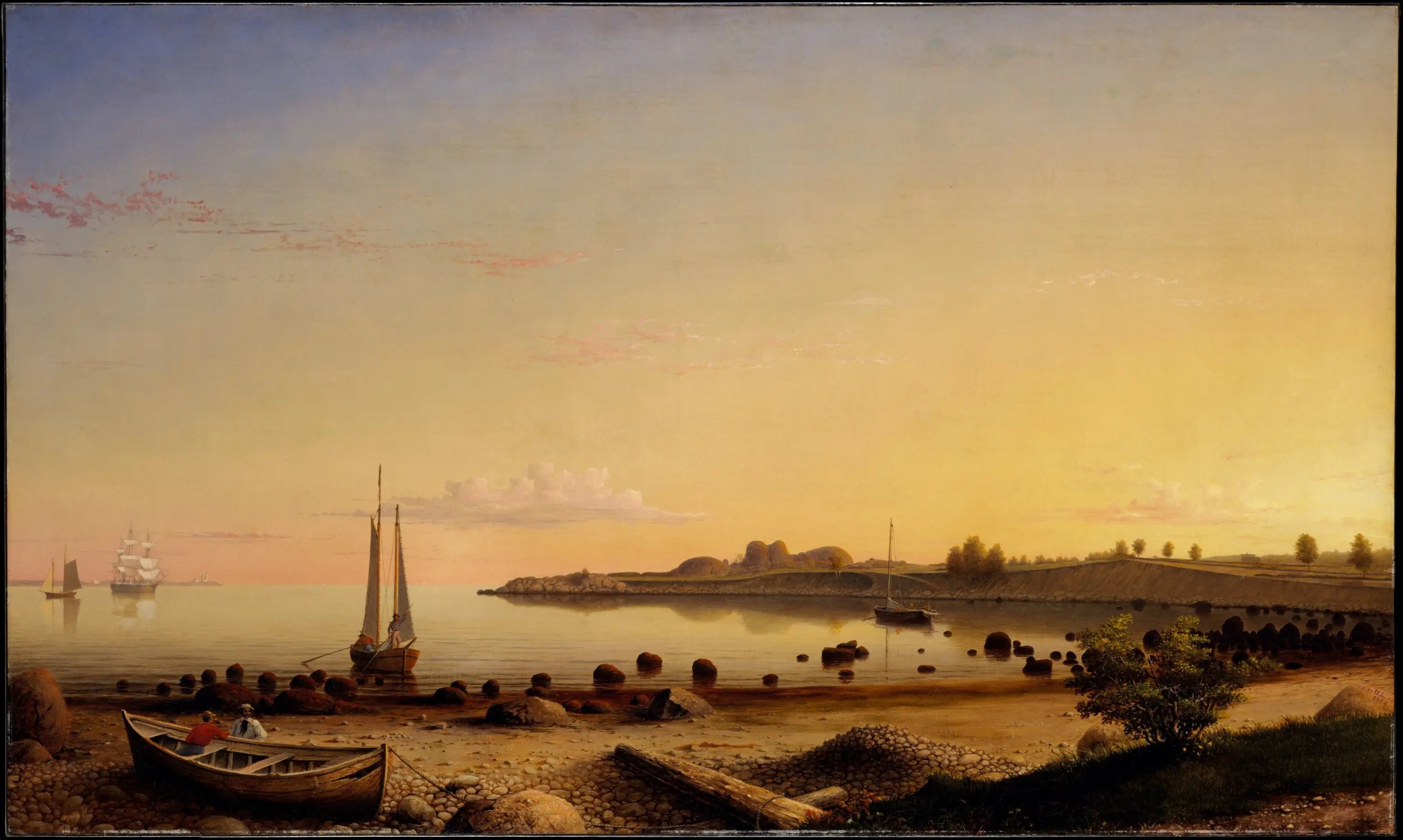 Stage Fort à travers le port de Gloucester - Fitz Henry Lane - Alpha Reproduction