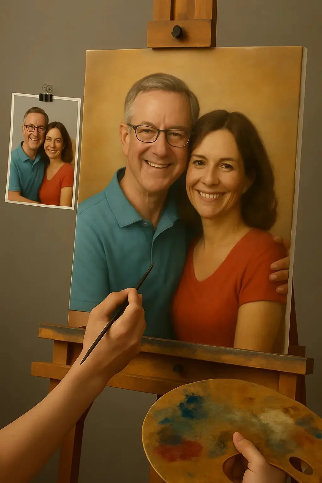 💑 Tableau personnalisé couple – Peinture à l’Huile Unique et Émotionnelle image 4 reproduction d’œuvre d’art à l’huile