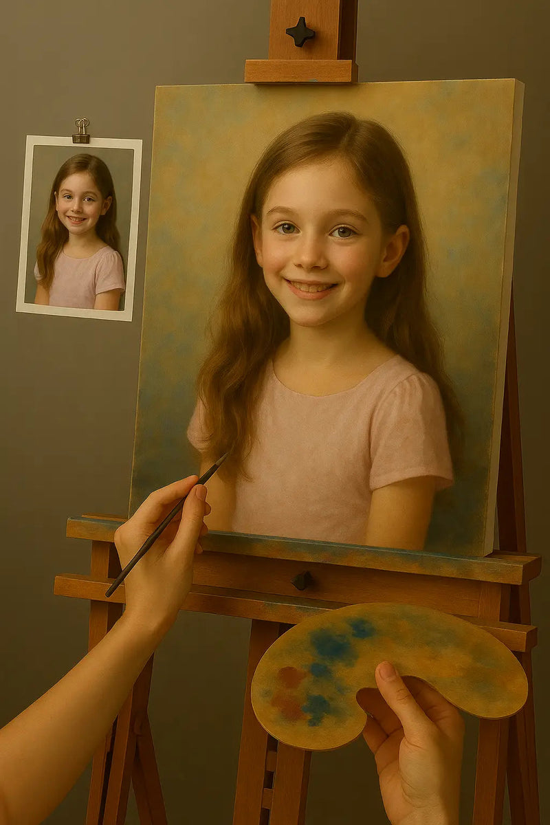 🎨 ציור מותאם אישית לילדים – ציור שמן ייחודי
