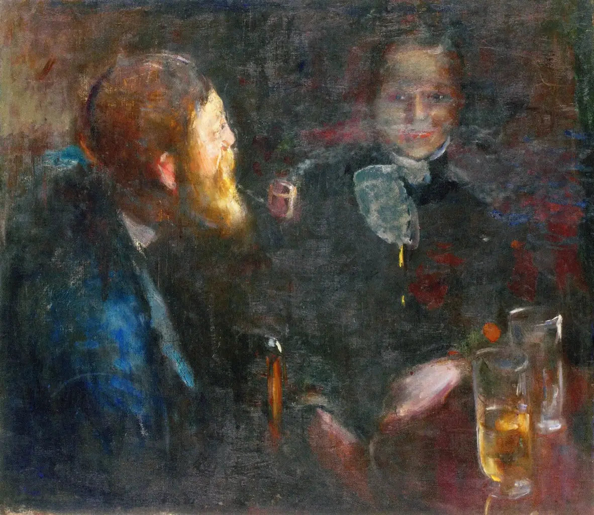 Reproduction du tableau « Tête-à-tête - Edvard Munch » par Alpha Reproduction en peinture à l’huile
