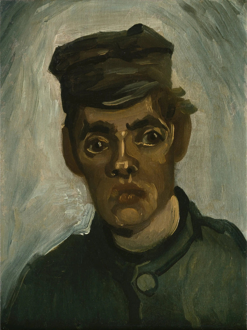 ראש של איכר צעיר עם כובע מצחייה - Vincent van Gogh