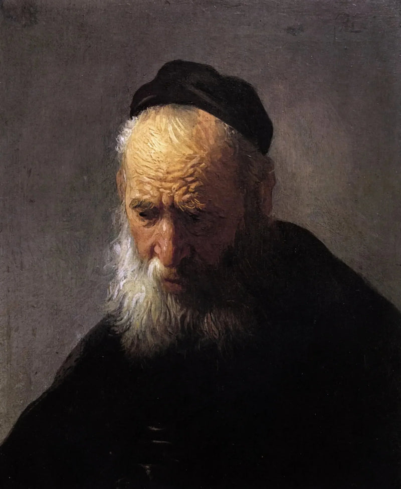 ראשו של זקן חובש כובע - רמברנדט
