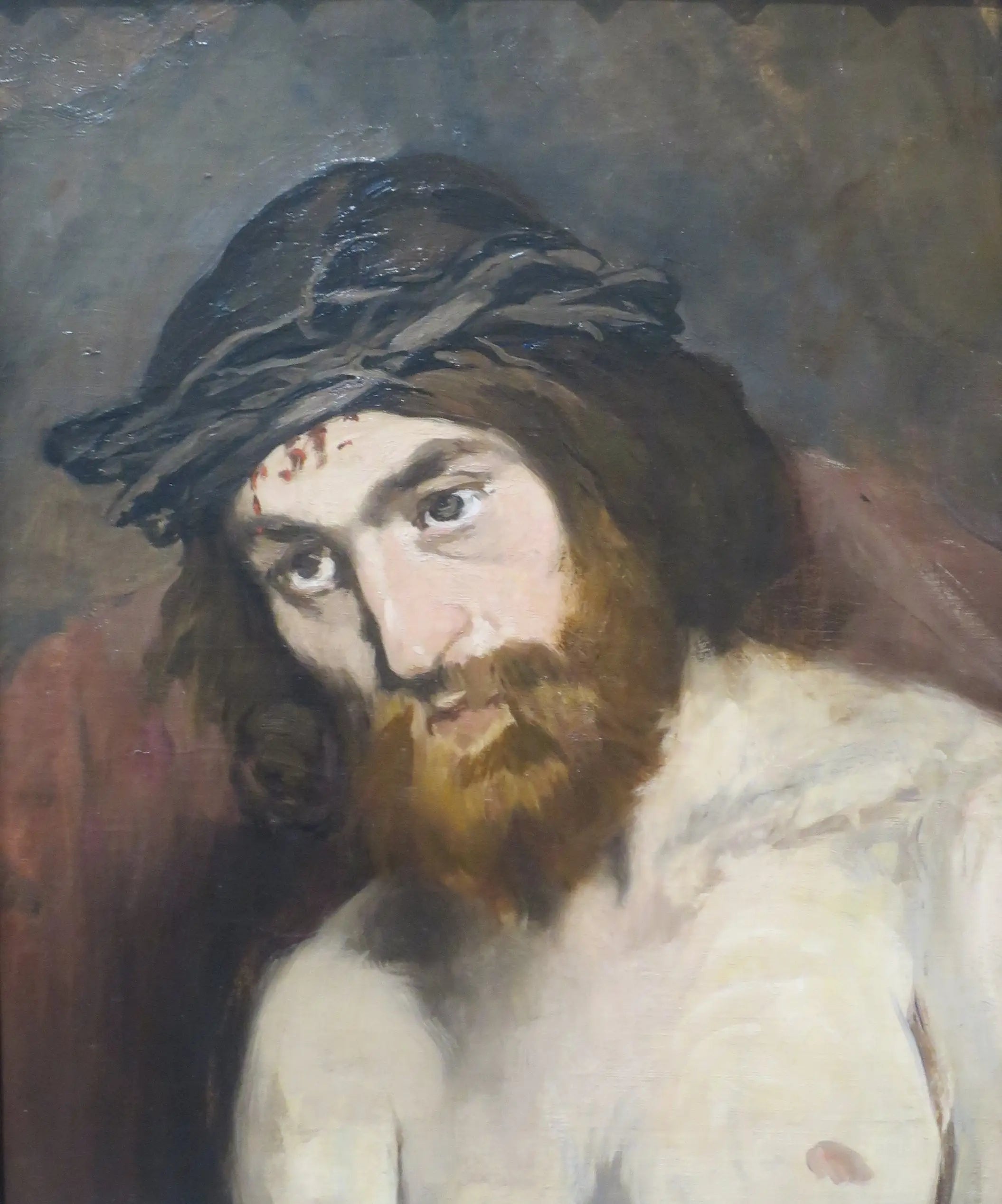 Tête du Christ - Édouard Manet image 1 copie de tableau peinte à la main