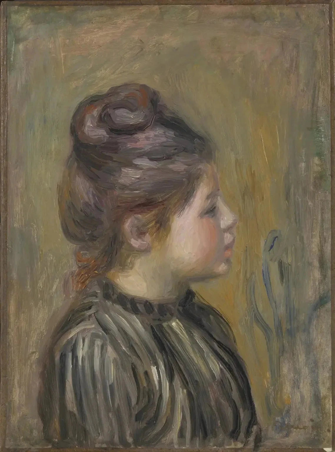 Tête de fille, Renoir 1898 – reproduction peinture à l’huile sur toile