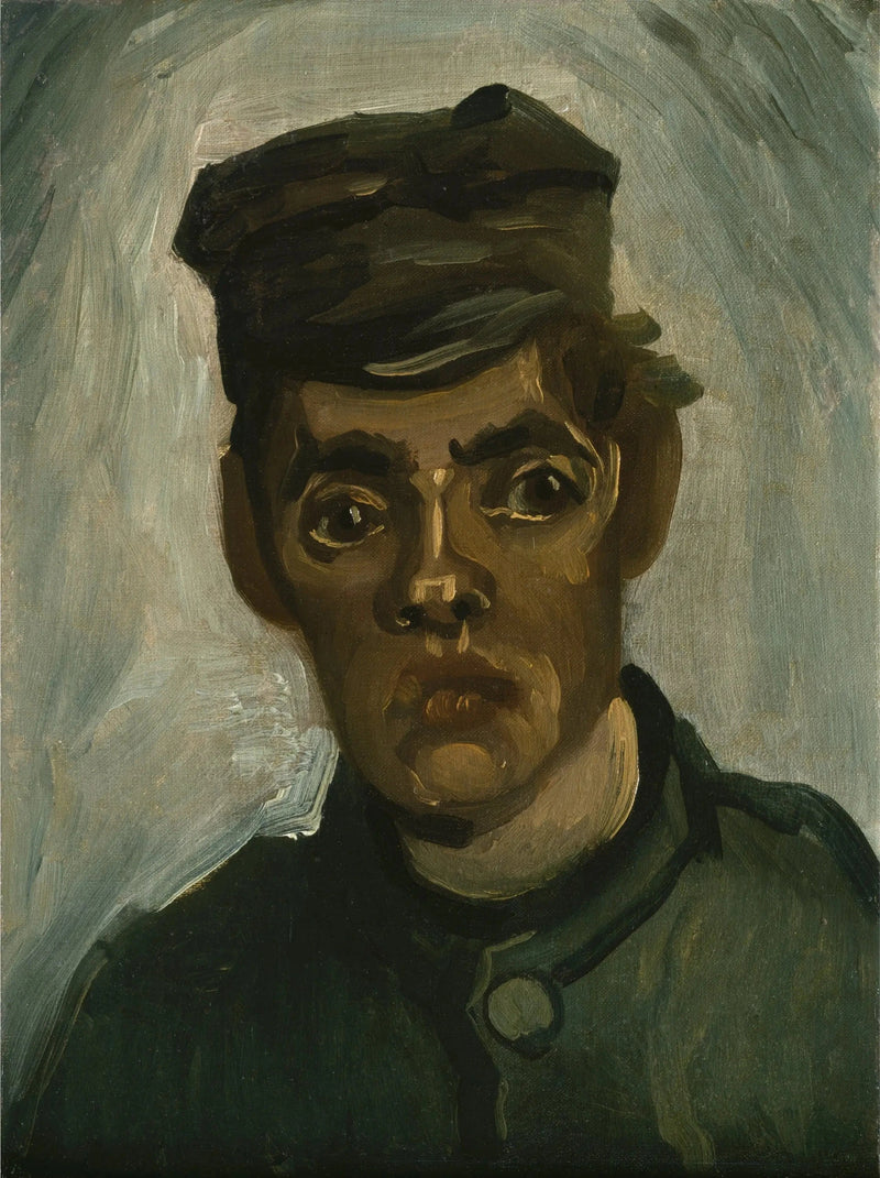 ראש של איכר צעיר עם כובע מצחייה - Vincent van Gogh