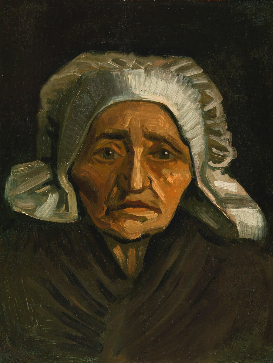 ראש איכרה עם כיסוי ראש לבן - Vincent van Gogh
