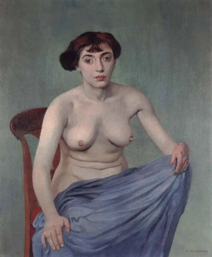 Torse à l’étoffe bleue - Félix Vallotton - Alpha Reproduction