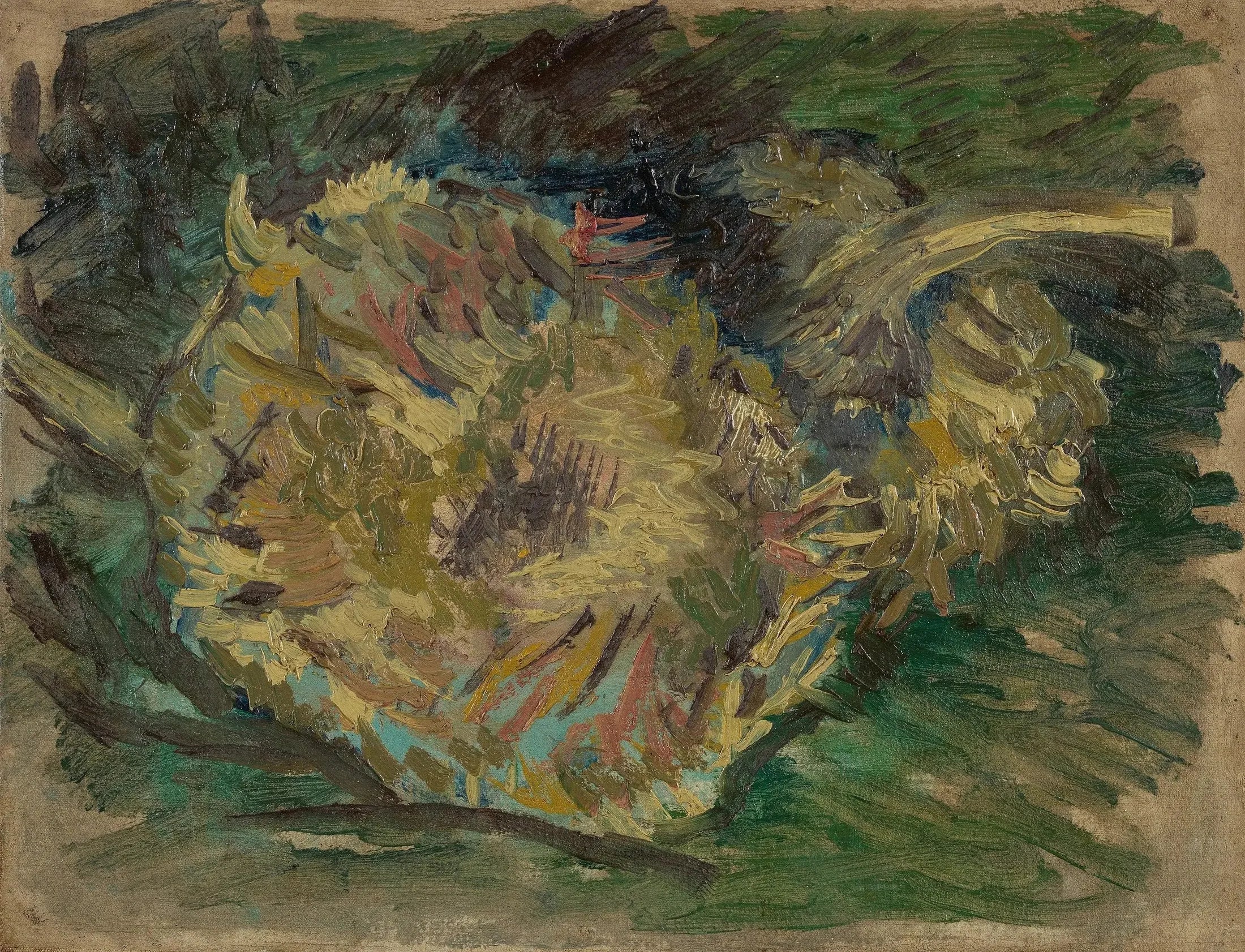 Reproduction du tableau « Tournesols montés en graines - Vincent van Gogh » par Alpha Reproduction en peinture à l’huile