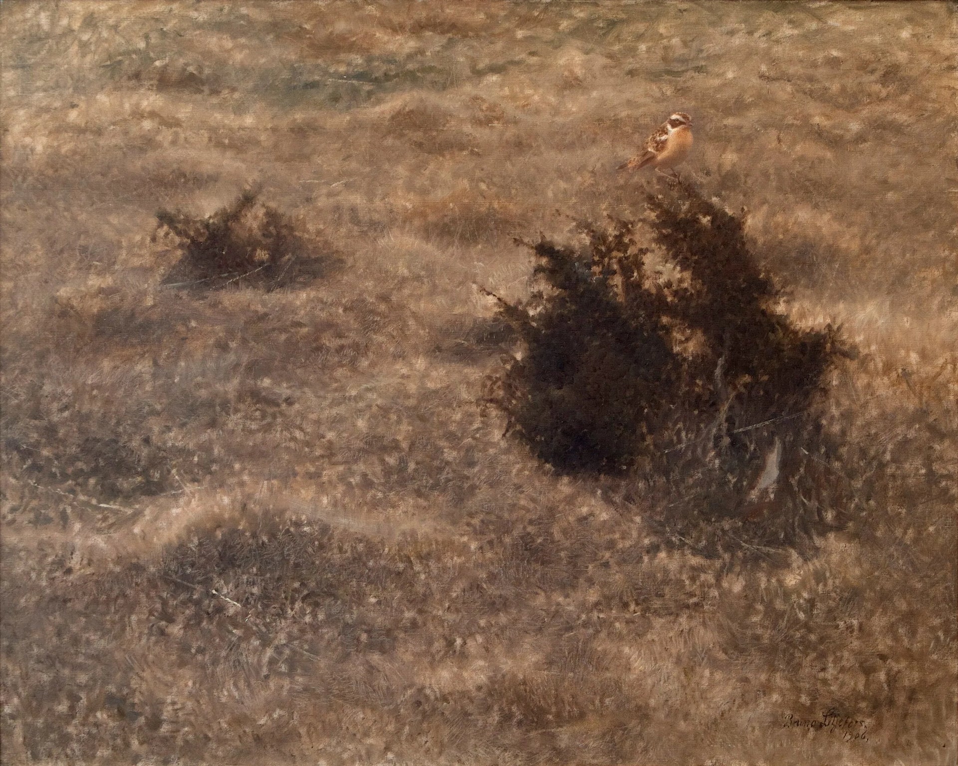 Traquet des prés - Bruno Liljefors image 1 reproduction de peinture à l’huile