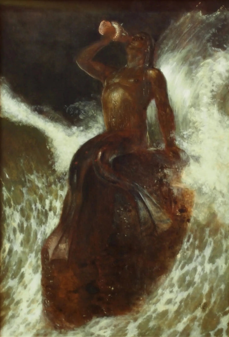 טריטון מנשף דרך קונכייה בגלים - ארנולד בוקלין