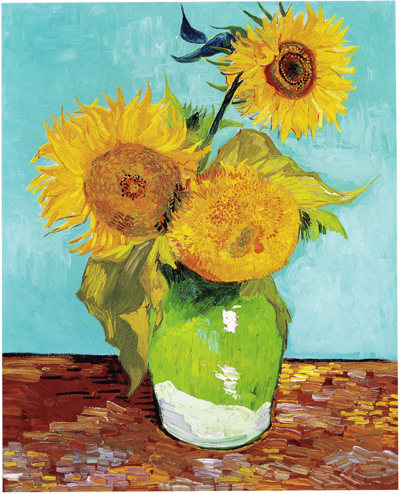 שלושה חמניות בתוך אגרטל - Vincent van Gogh